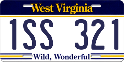 WV license plate 1SS321
