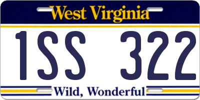 WV license plate 1SS322