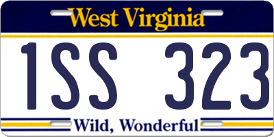 WV license plate 1SS323