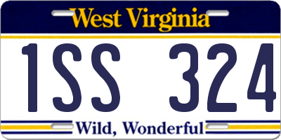 WV license plate 1SS324