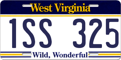 WV license plate 1SS325