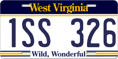 WV license plate 1SS326
