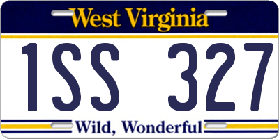 WV license plate 1SS327