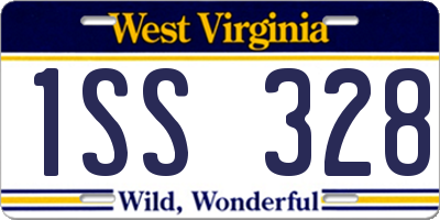 WV license plate 1SS328