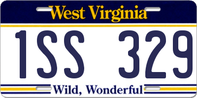 WV license plate 1SS329