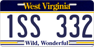 WV license plate 1SS332
