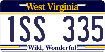 WV license plate 1SS335