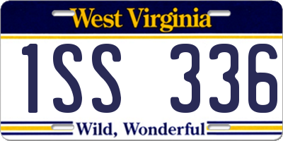 WV license plate 1SS336