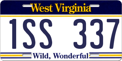 WV license plate 1SS337