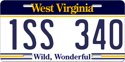 WV license plate 1SS340