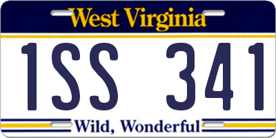 WV license plate 1SS341