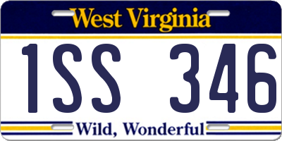 WV license plate 1SS346