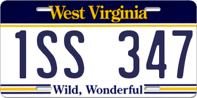 WV license plate 1SS347