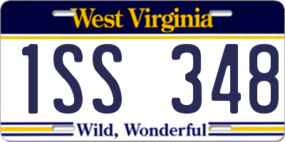 WV license plate 1SS348