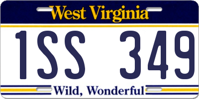 WV license plate 1SS349