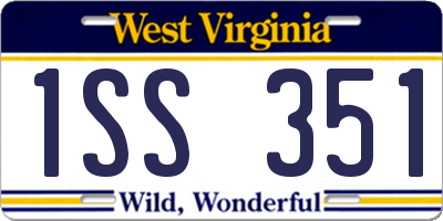 WV license plate 1SS351