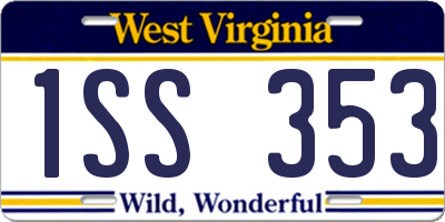 WV license plate 1SS353