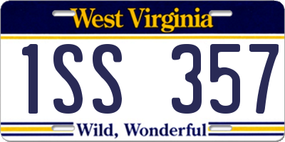 WV license plate 1SS357