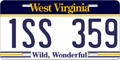 WV license plate 1SS359