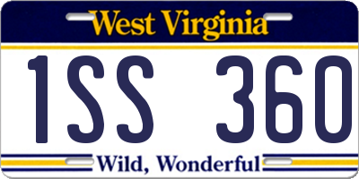 WV license plate 1SS360