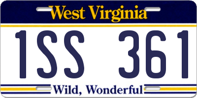 WV license plate 1SS361