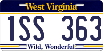 WV license plate 1SS363