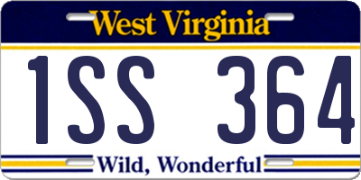 WV license plate 1SS364
