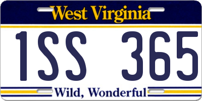 WV license plate 1SS365