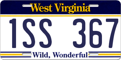 WV license plate 1SS367