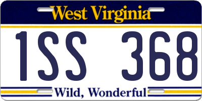 WV license plate 1SS368