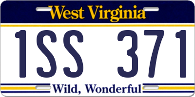 WV license plate 1SS371