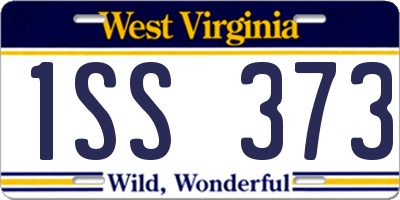 WV license plate 1SS373