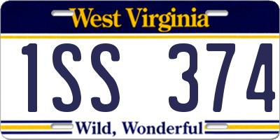 WV license plate 1SS374