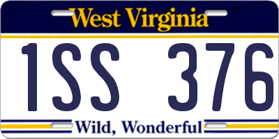 WV license plate 1SS376