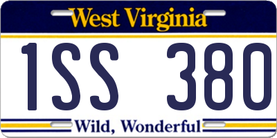 WV license plate 1SS380