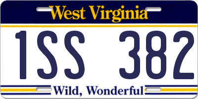 WV license plate 1SS382