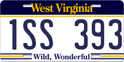 WV license plate 1SS393