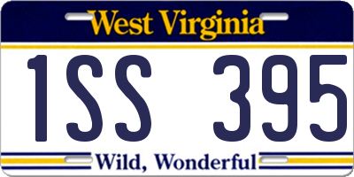 WV license plate 1SS395