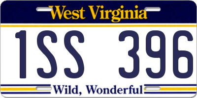 WV license plate 1SS396