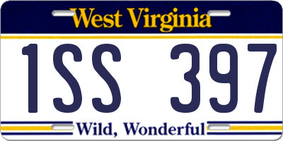 WV license plate 1SS397