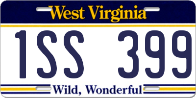 WV license plate 1SS399