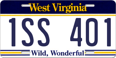 WV license plate 1SS401