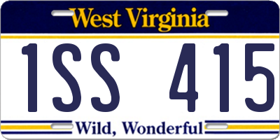 WV license plate 1SS415