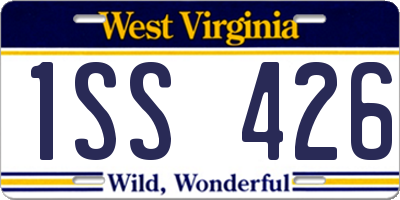 WV license plate 1SS426