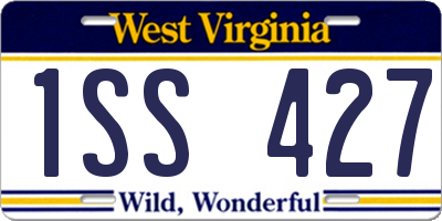 WV license plate 1SS427