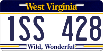 WV license plate 1SS428