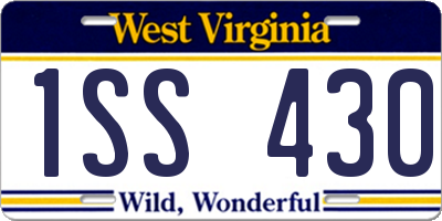WV license plate 1SS430