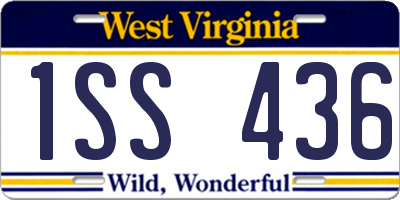 WV license plate 1SS436