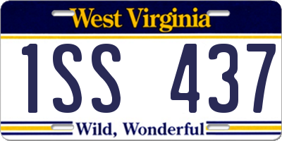 WV license plate 1SS437