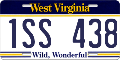WV license plate 1SS438